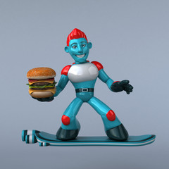 Red Robot - 3D Illustration