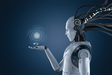 Robot with graphic display