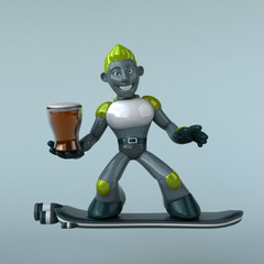 Green Robot - 3D Illustration