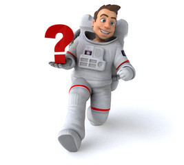 Fun astronaut - 3D Illustration