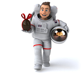 Naklejka premium Fun astronaut - 3D Illustration