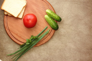 Vegetarian food vegetables, cereals, nuts, greens