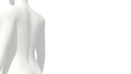 Fototapeta premium Woman body statue white naked beauty beautiful sculpture isolated figurine figure human venus art 