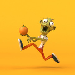 Fun zombie - 3D Illustration