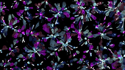 Alien Flowers Background