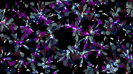 Alien Flowers Background