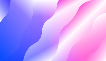 Template Background With Wave Geometric Shape. Design For Cover Page, Poster, Banner Of Websites. Vector Illustration with Color Gradient.