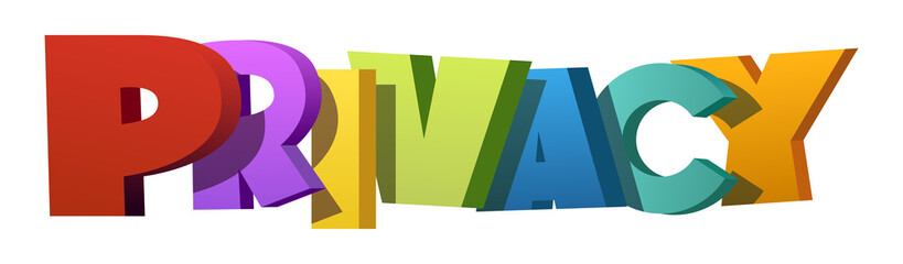 Colorful illustration of "Privacy" word
