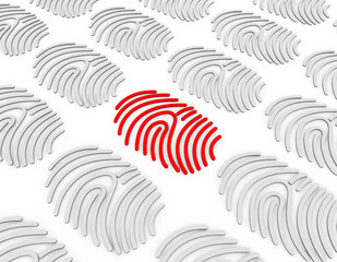 Technology fingerprint graphics, different fingerprints