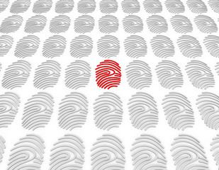 Technology fingerprint graphics, different fingerprints