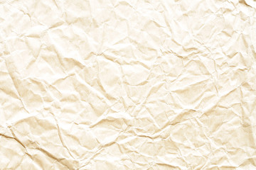 Old brown crumpled paper background texture