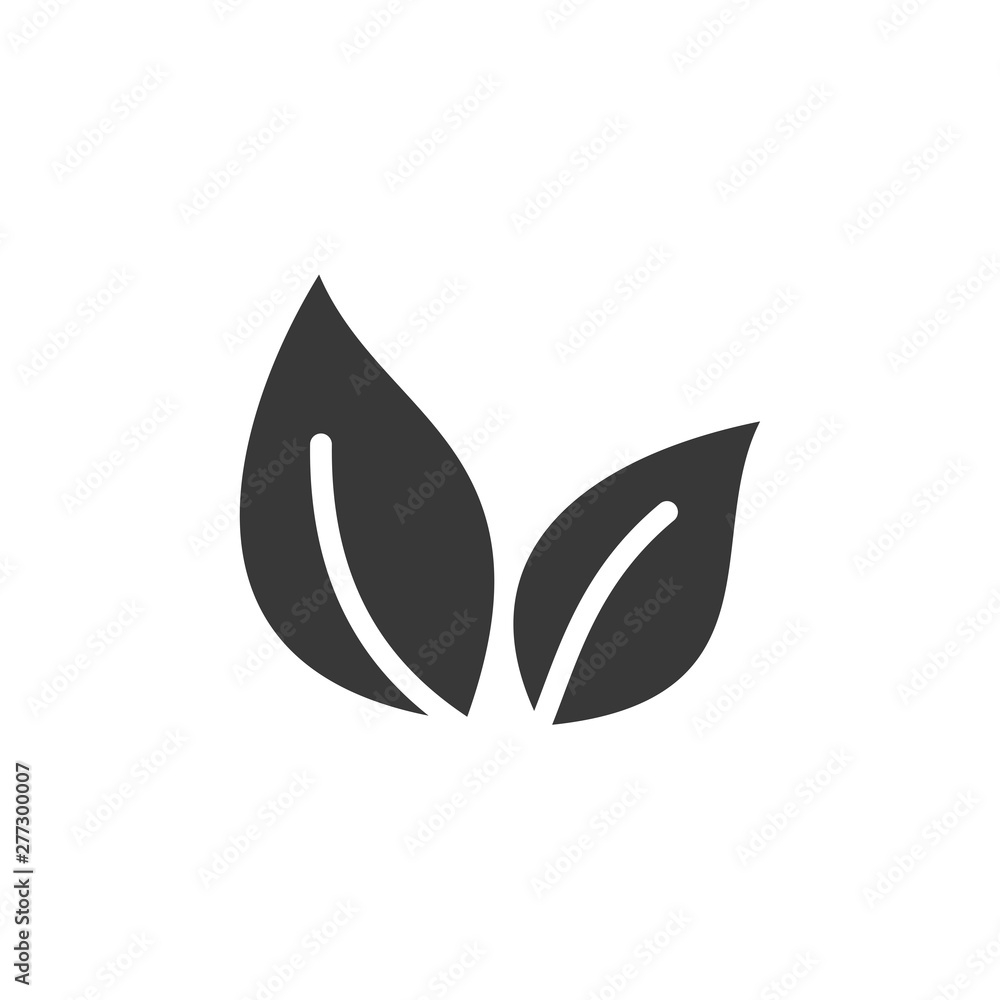 Leinwandbilder leaf nature icon template black color editable. leaf nature symbol vector sign isolated on white bac