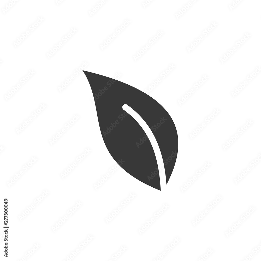 Aufkleber leaf nature icon template black color editable. leaf nature symbol vector sign isolated on white bac