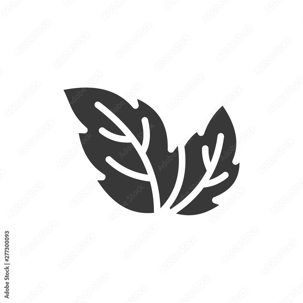 Aufkleber leaf nature icon template black color editable. leaf nature symbol vector sign isolated on white bac