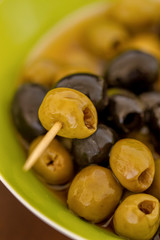 Green And Black Mediterranean Olives