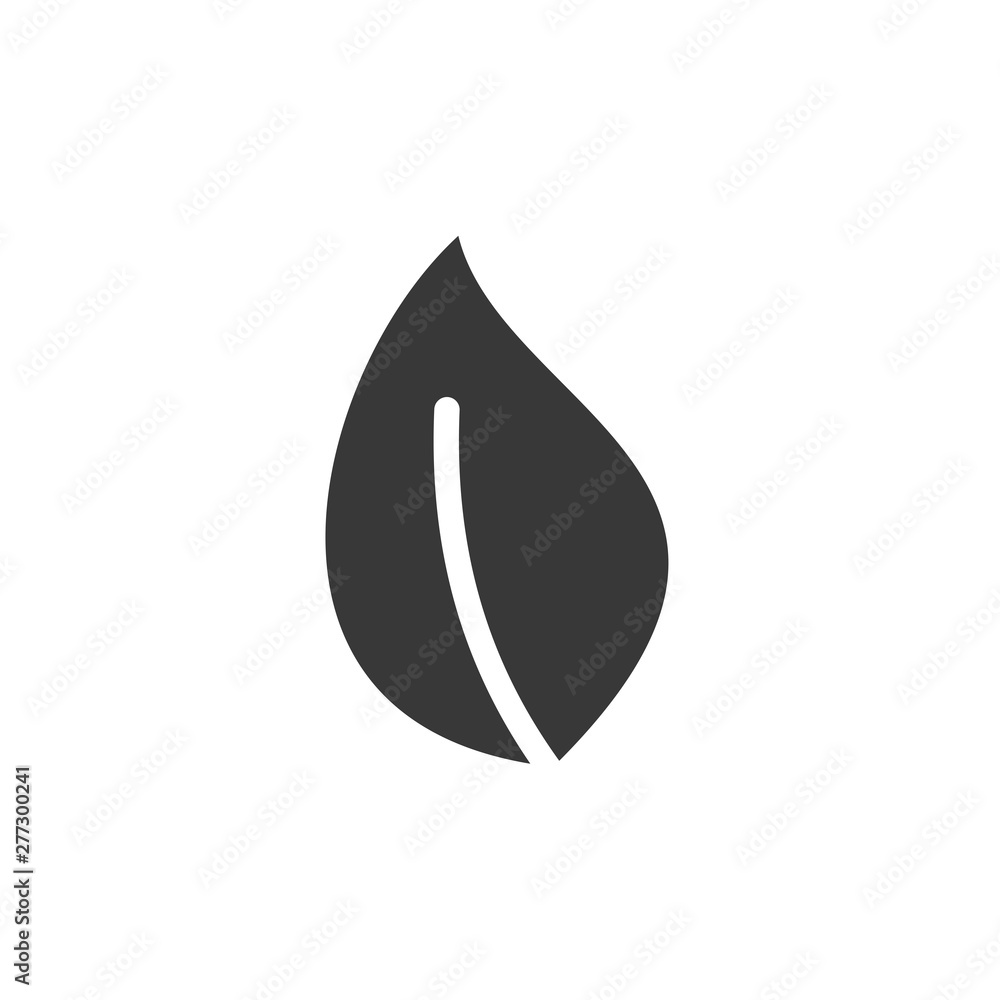 Aufkleber leaf nature icon template black color editable. leaf nature symbol vector sign isolated on white bac