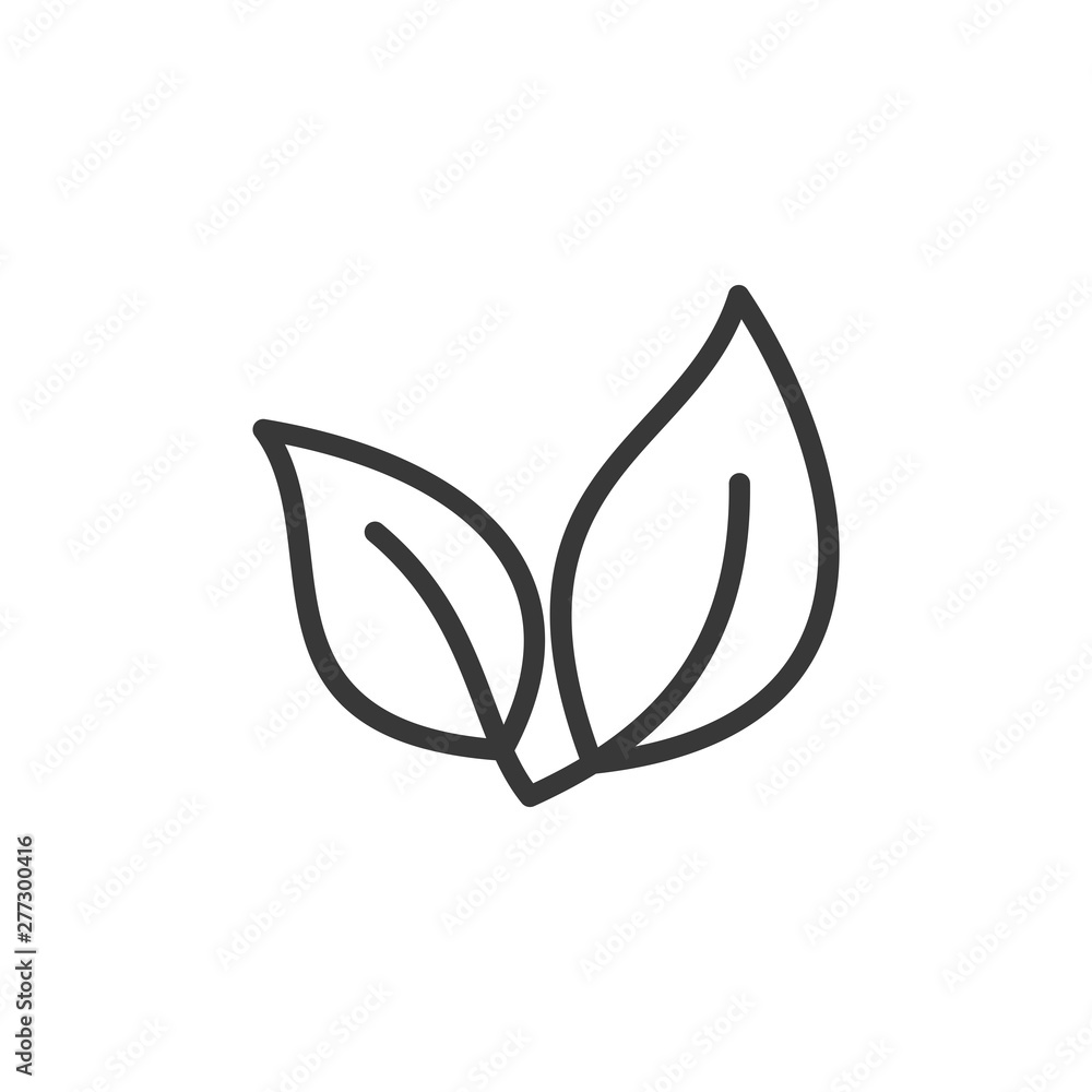 Aufkleber leaf nature icon template black color editable. leaf nature symbol vector sign isolated on white bac