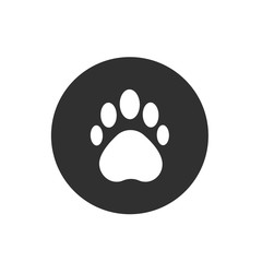 Dog paw icon isolated on white background. Vector illustration.