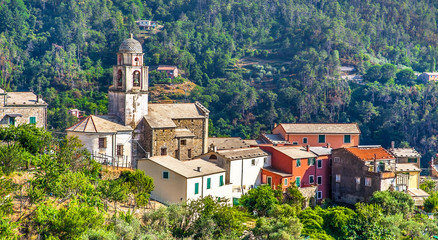 Fototapeta na wymiar Small village in Cinque Terre National Park Liguria Italy