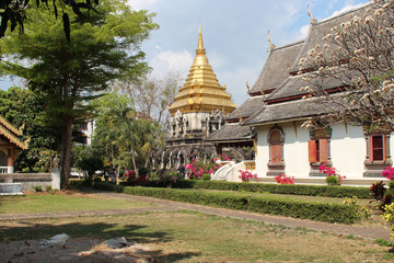 buddhist temple (wat chiang man) in chiang mai (thailand) 
