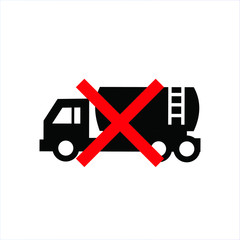 no lorry icon no truck transport sign vector