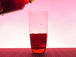 glass of red juice