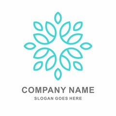 Geometric Clover Flowers Motif Pattern Beauty Cosmetic Aromatherapy Fashion Business Company Stock Vector Logo Design Template