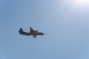 Airplane in the sky and cloud