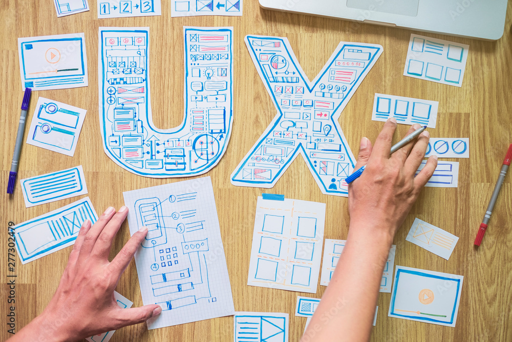 Poster ux designer creative prototype graphic planning application development for web mobile phone . user 