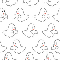 Ghost icon with tongue vector illustration pattern