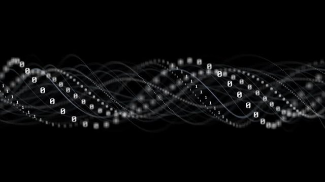 Random Binary Animation, Digital Connections, Rendering, Background, Loop, 4k