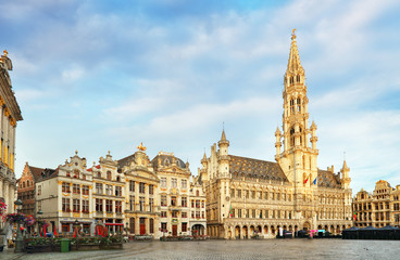 Fototapeta na wymiar Brussels - Grand place, Belgium, nobody