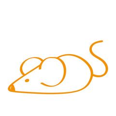 Obraz premium Handgezeichnete Maus in orange