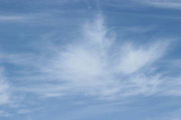 Beautiful feathery clouds in the blue sky