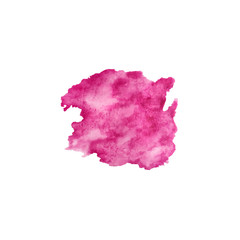 Beautiful pink texture watercolor on white background. To create texture brushes, logos, abstract patterns, background for lettering and when printing posters.