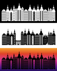 illustration set of apartments