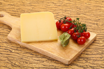 Hard parmesan cheese piece