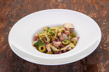Pasta with octopus