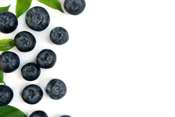 Blueberries isolated on white background