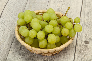 Sweet ripe Green grape branch