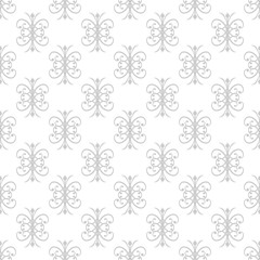 Abstract twig seamless pattern. Fashion graphic on white background design. Modern stylish abstract texture. Monochrome template for prints, textiles, wrapping, wallpaper, etc. Vector illustration.