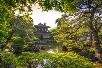 Kyoto - May 30, 2019: Ginkakuji, the Silver Pavilion in Kyoto, Japan