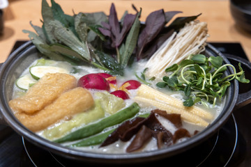 Nabe Ingredients in the Pot