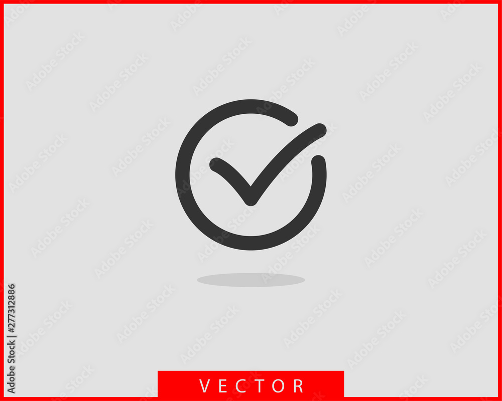 Poster check mark icon vector symbol design element.