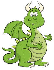 stunned cartoon dragon