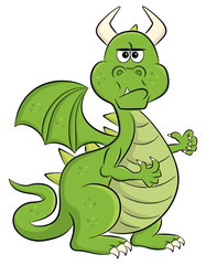 angry looking cartoon dragon