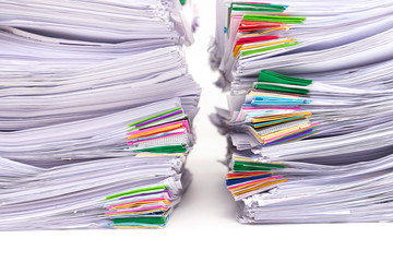 Stack of Documents isolated on white background