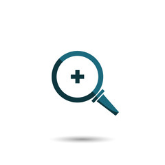 Obraz premium magnifying glass icon. vector flat web symbol on white