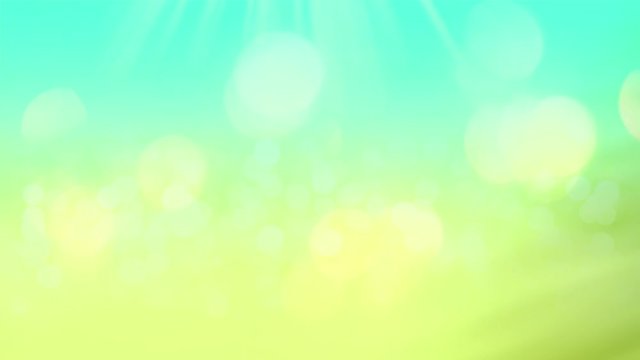 Sunny bright light with bokeh bubbles background 