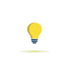 Light bulb flat vector icon. lamp sign. concept idea. vector color symbol